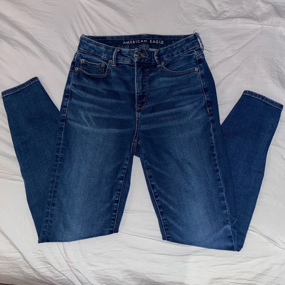 American Eagle Outfitters Women's Skinny Jeans - Dark Blue